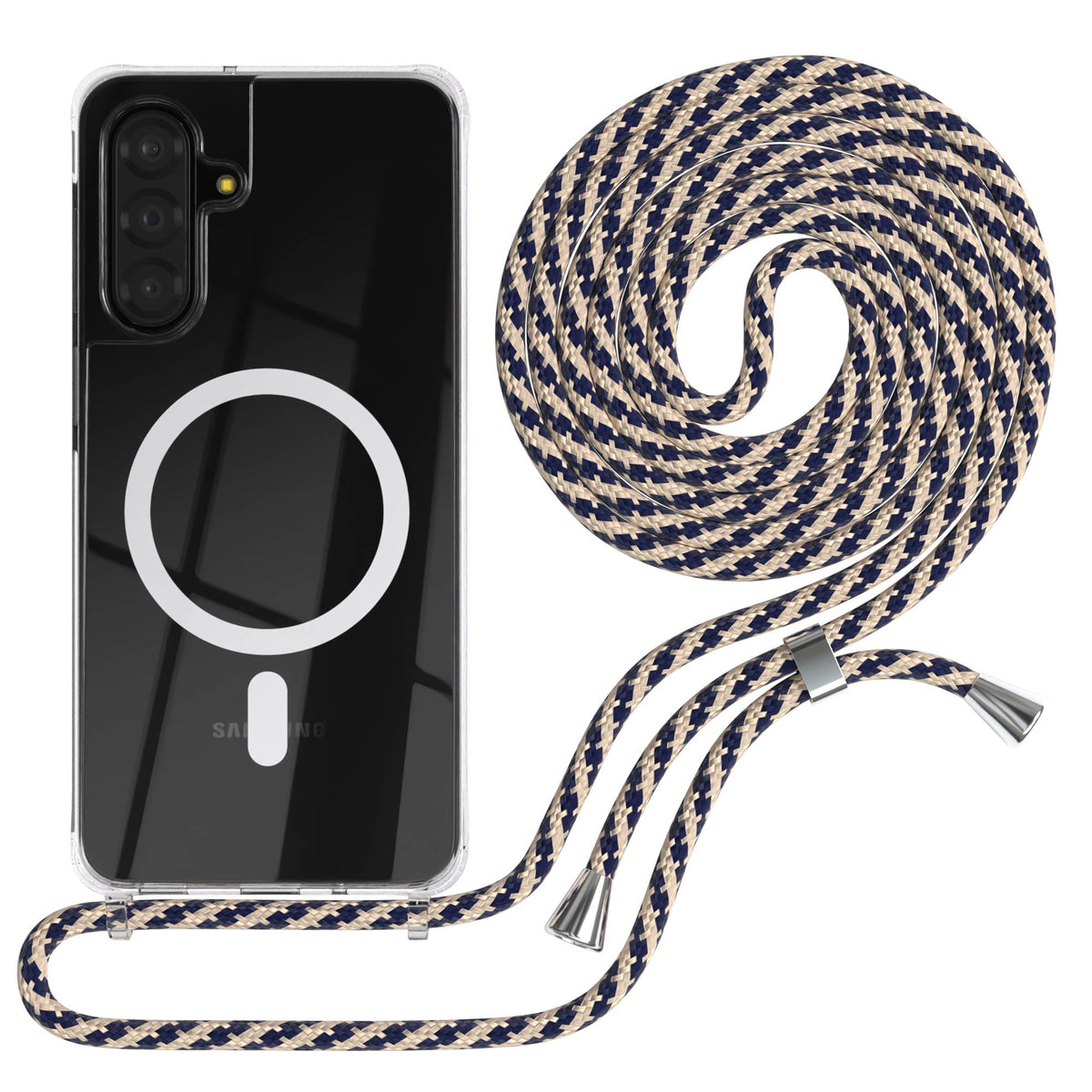 Galaxy A18 transparente Hülle + Kordel mit MagSafe