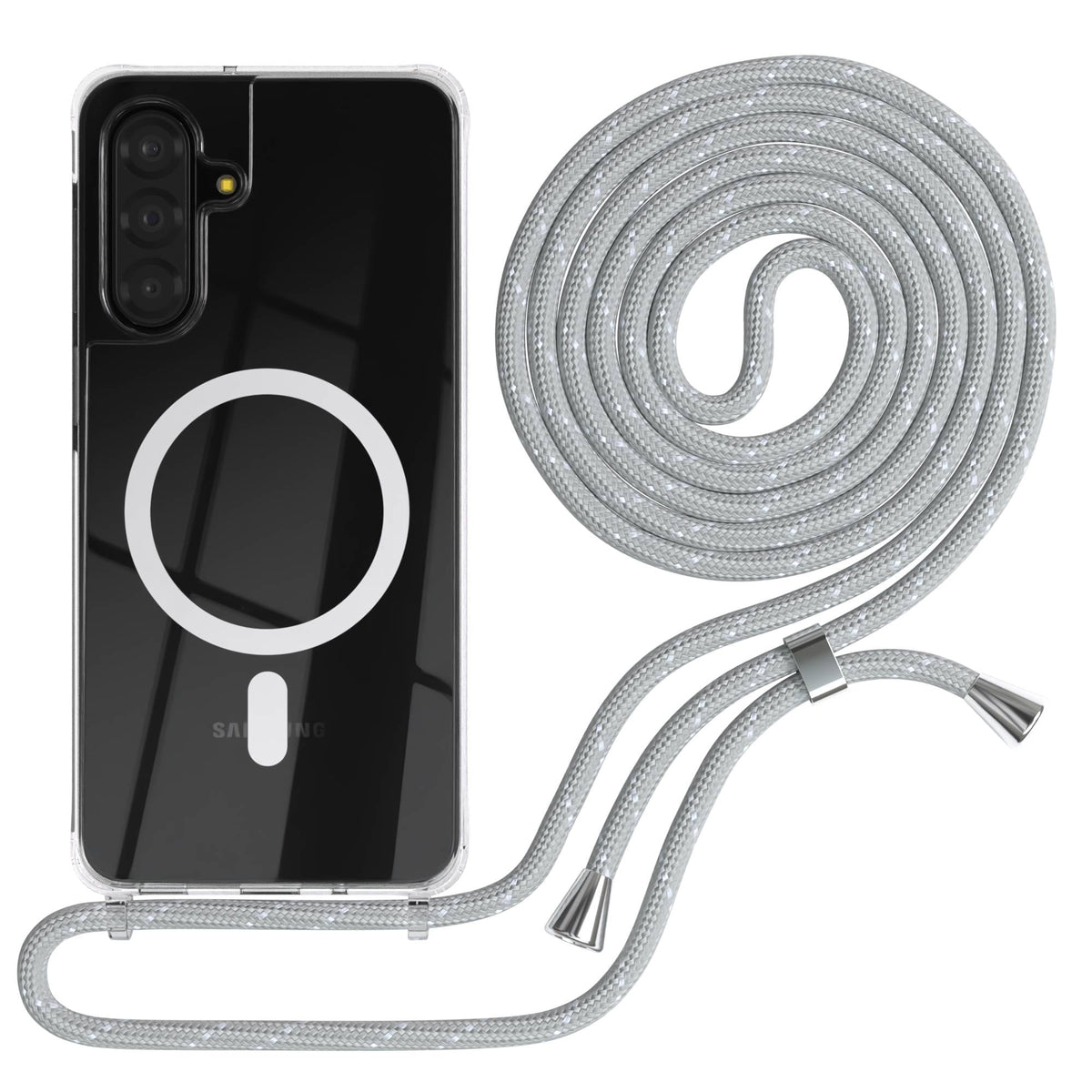 Galaxy A18 transparente Hülle + Kordel mit MagSafe