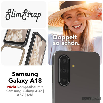 Galaxy A18 transparente Hülle + Kordel mit MagSafe