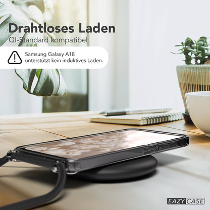 Galaxy A18 transparente Hülle + Kordel mit MagSafe