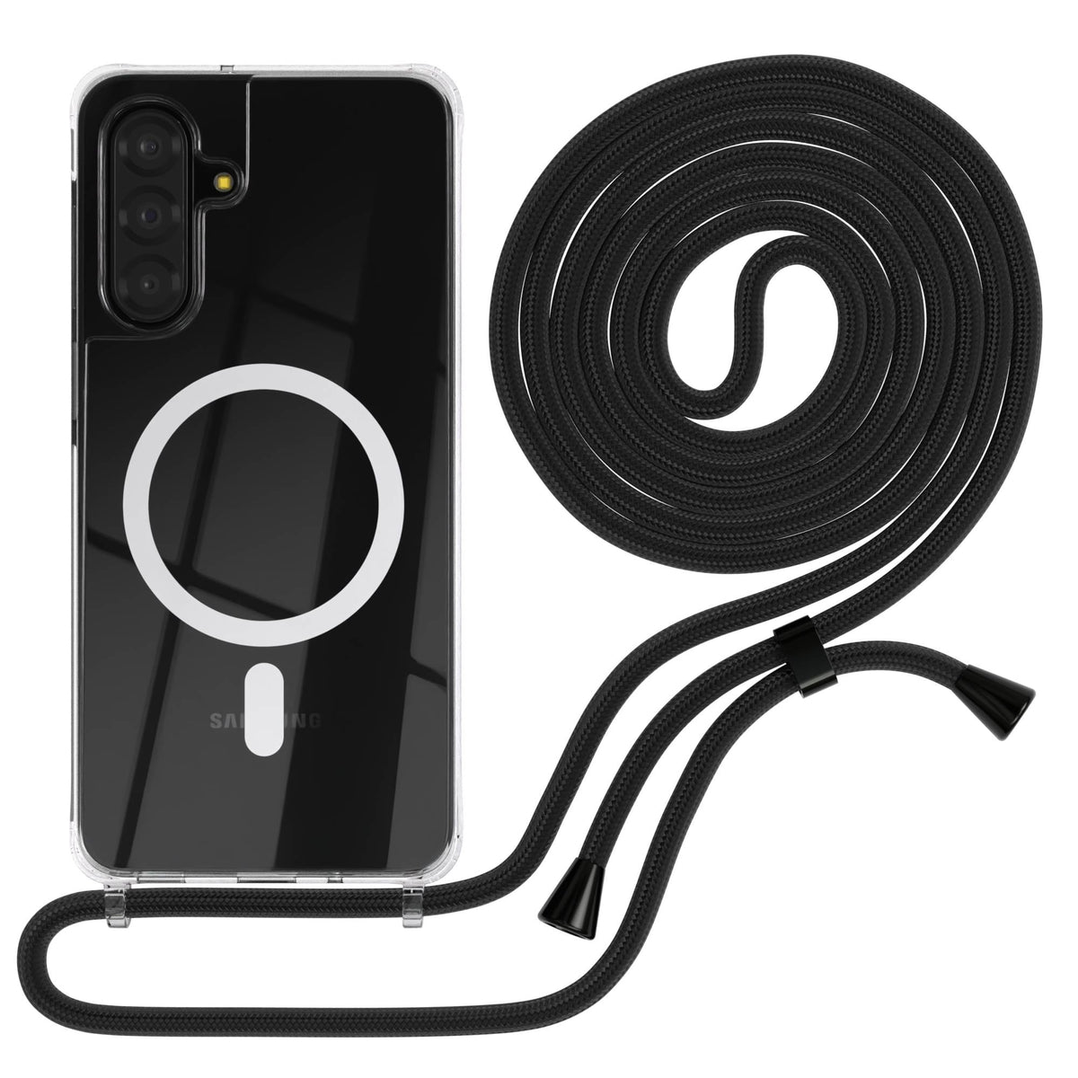 Galaxy A18 transparente Hülle + Kordel mit MagSafe