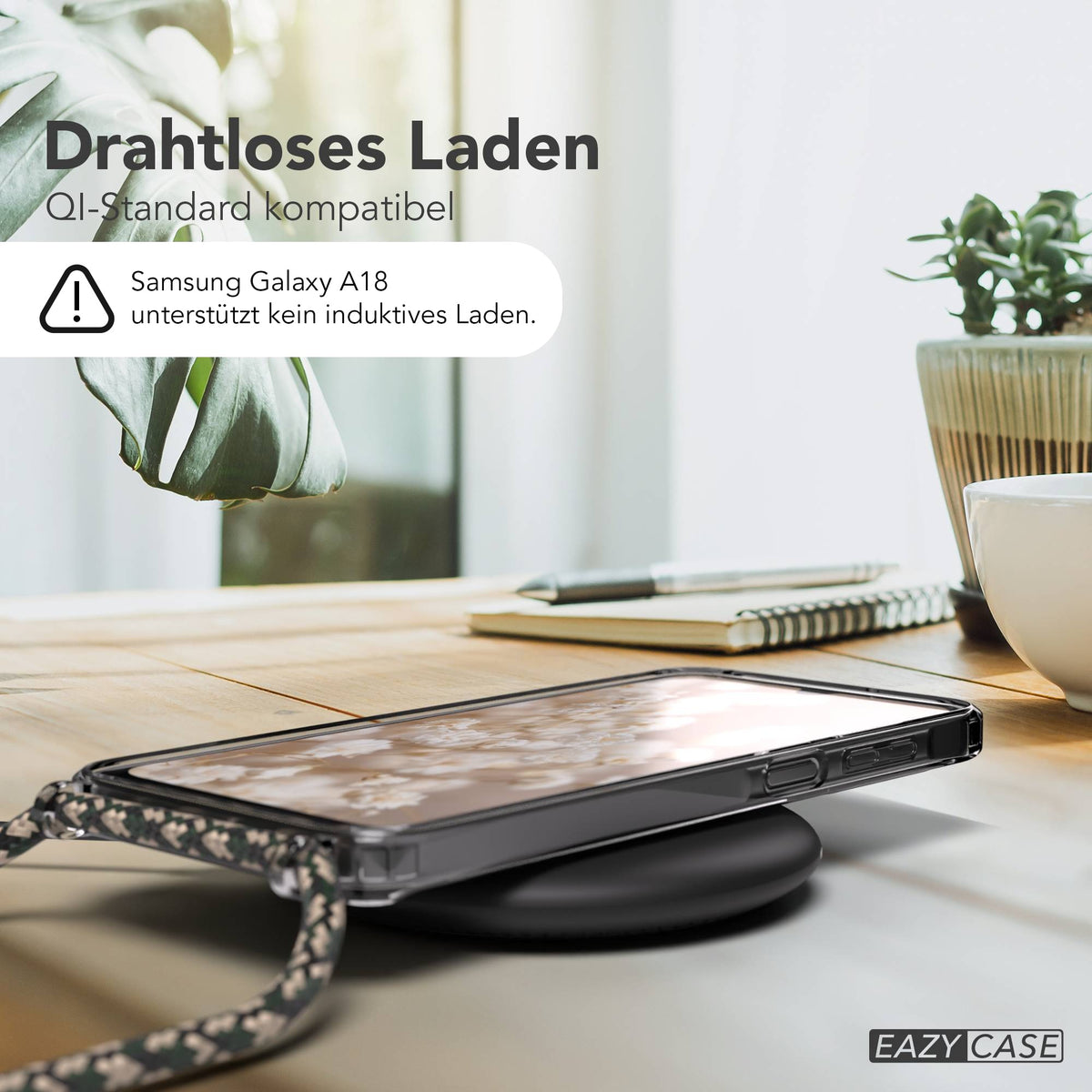 Galaxy A18 transparente Hülle + Kordel mit MagSafe
