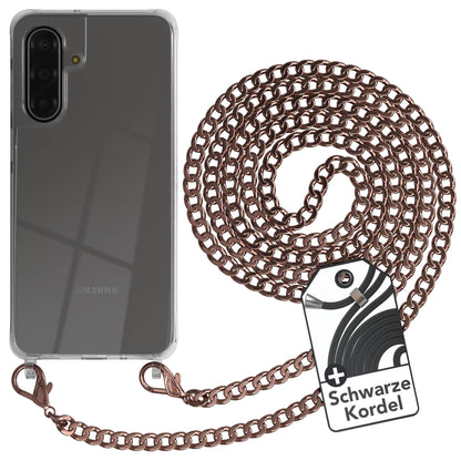 Galaxy A18 Hülle mit Metallkette + Schwarze Kordel