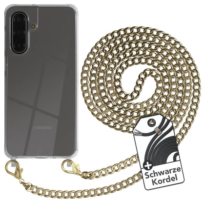 Galaxy A18 Hülle mit Metallkette + Schwarze Kordel