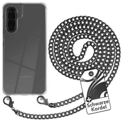 Galaxy A18 Hülle mit Metallkette + Schwarze Kordel