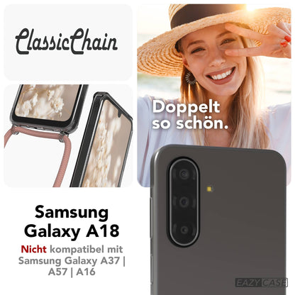 Galaxy A18 transparente Hülle + Kordel
