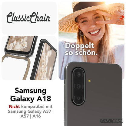 Galaxy A18 transparente Hülle + Kordel