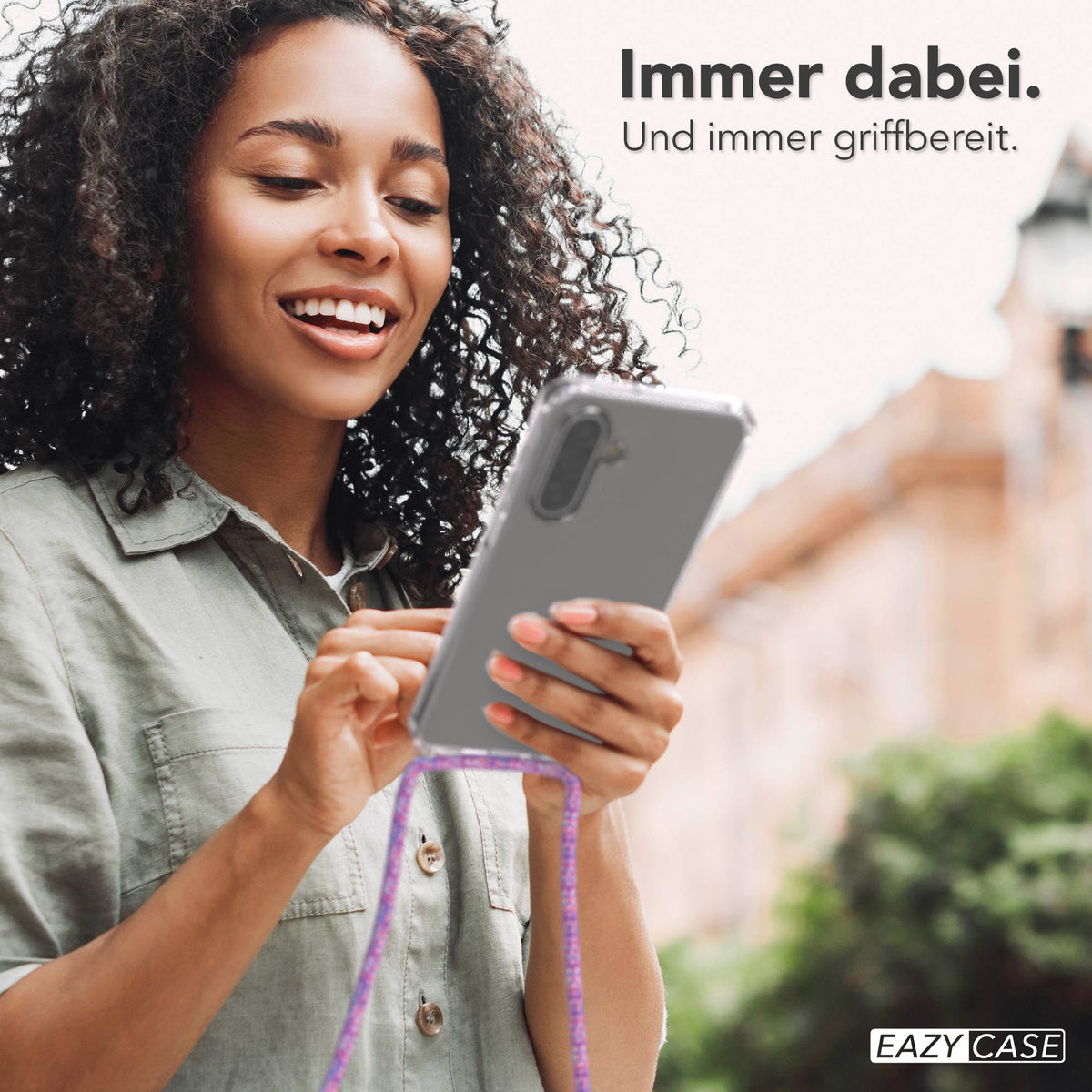 Galaxy A18 transparente Hülle + Kordel