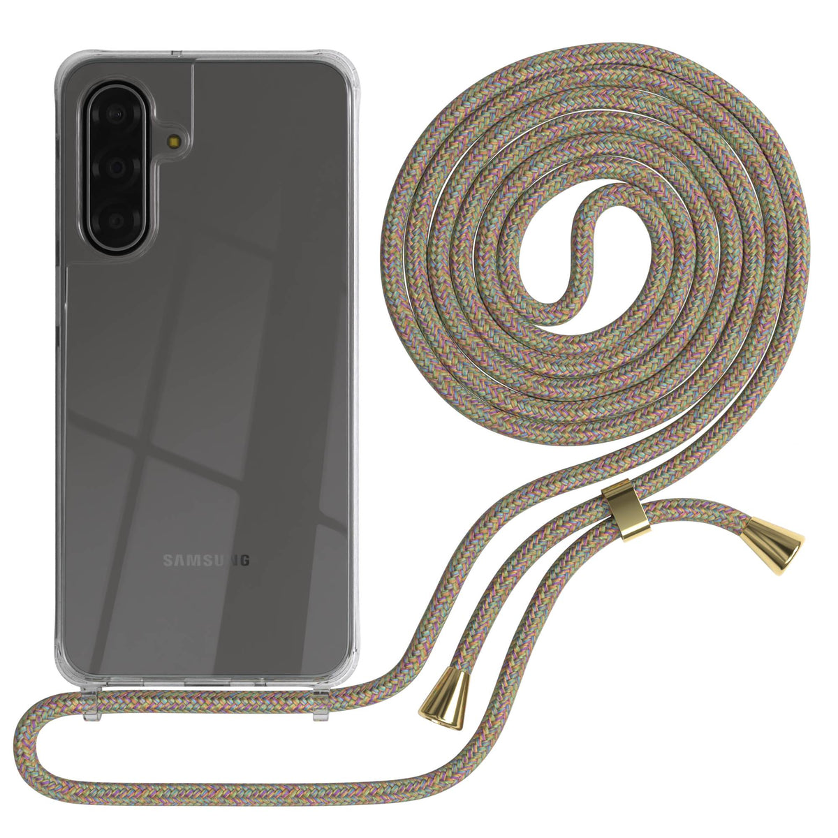 Galaxy A18 transparente Hülle + Kordel