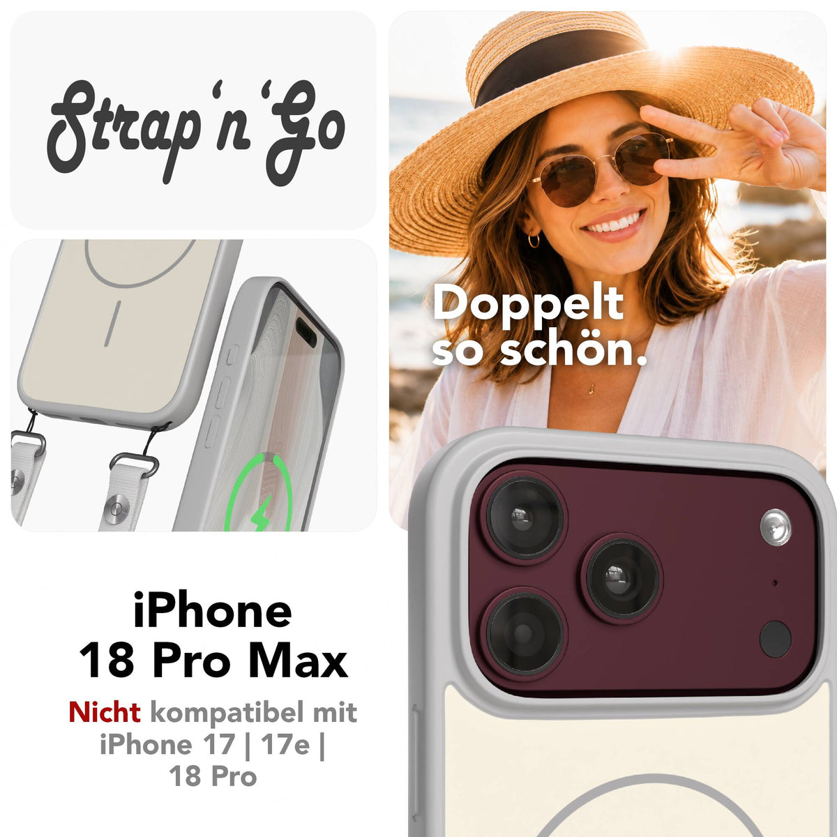 iPhone 18 Pro Max Outdoor Hülle mit thin MagSafe + magnetisches Band