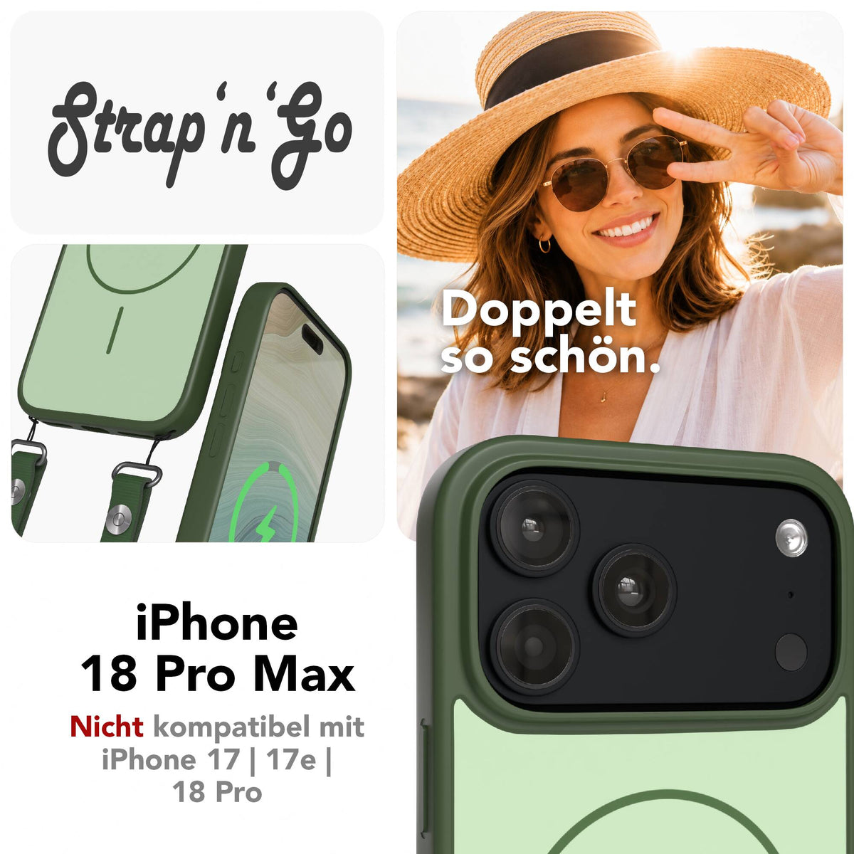 iPhone 18 Pro Max Outdoor Hülle mit thin MagSafe + magnetisches Band