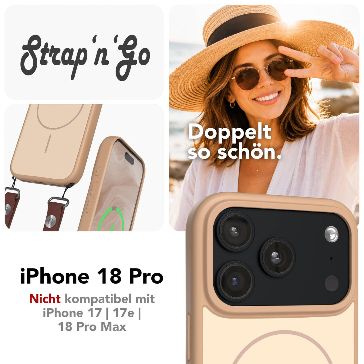 iPhone 18 Pro Outdoor Hülle mit thin MagSafe + magnetisches Band