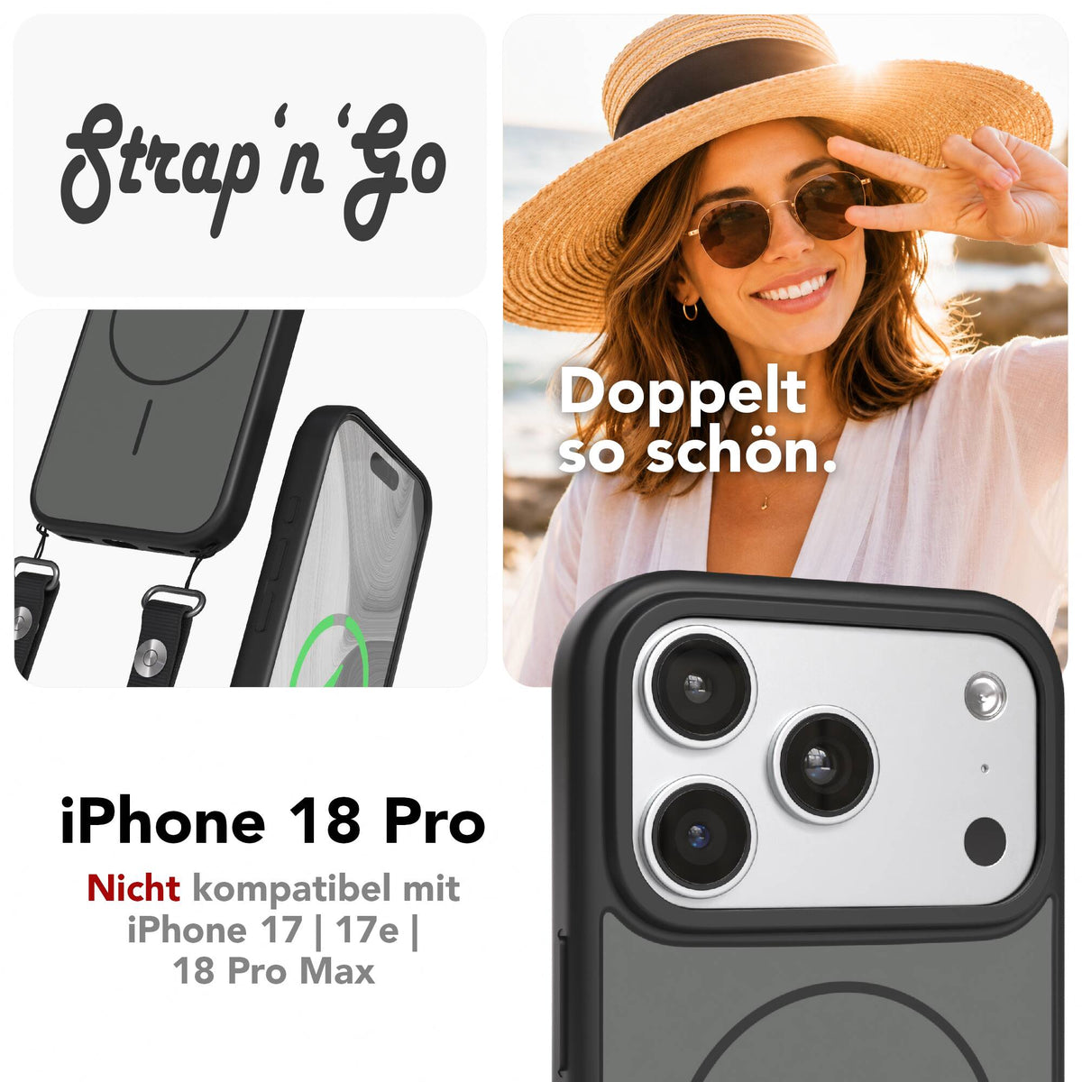 iPhone 18 Pro Outdoor Hülle mit thin MagSafe + magnetisches Band