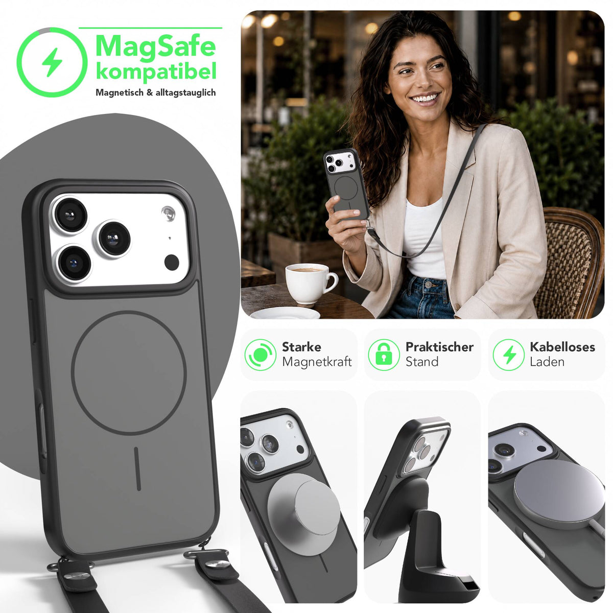iPhone 18 Pro Outdoor Hülle mit thin MagSafe + magnetisches Band