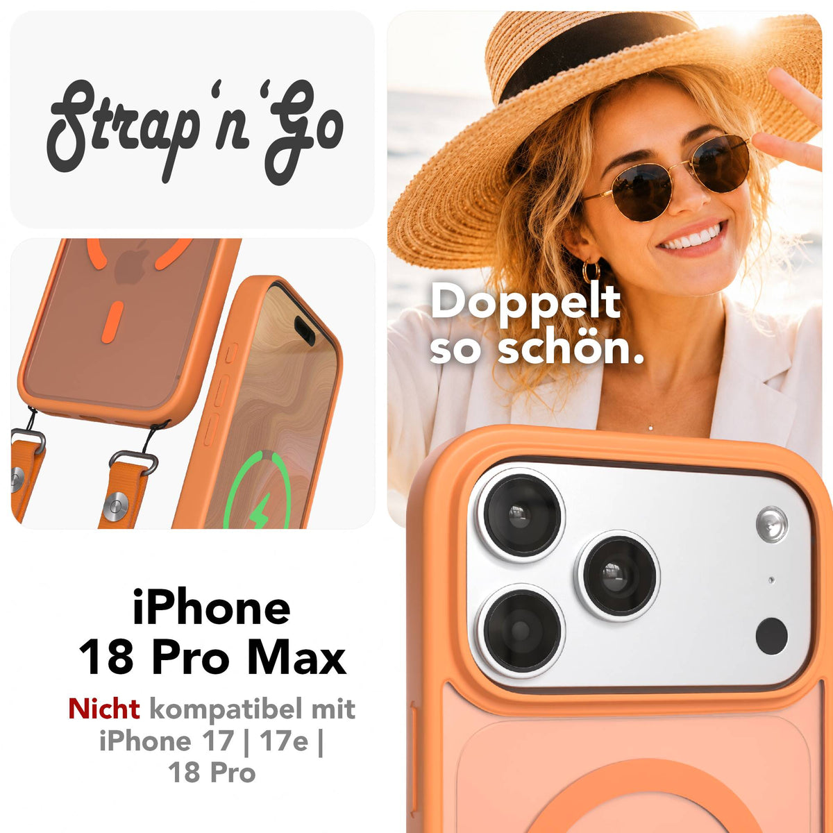 iPhone 18 Pro Max Outdoor Hülle mit MagSafe + magnetisches Band