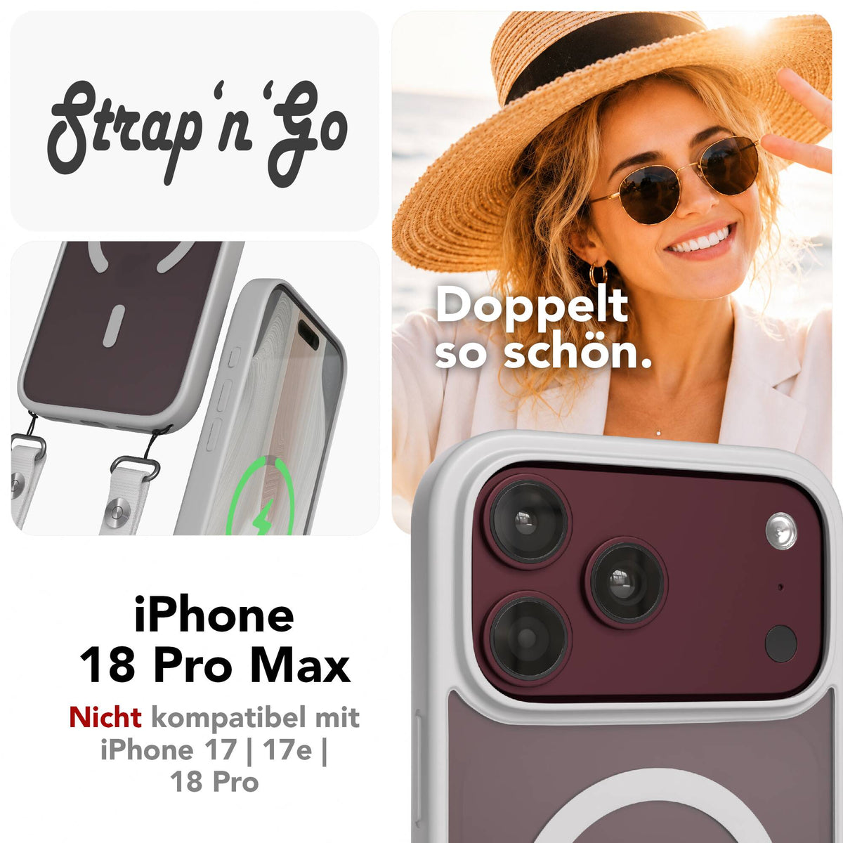 iPhone 18 Pro Max Outdoor Hülle mit MagSafe + magnetisches Band