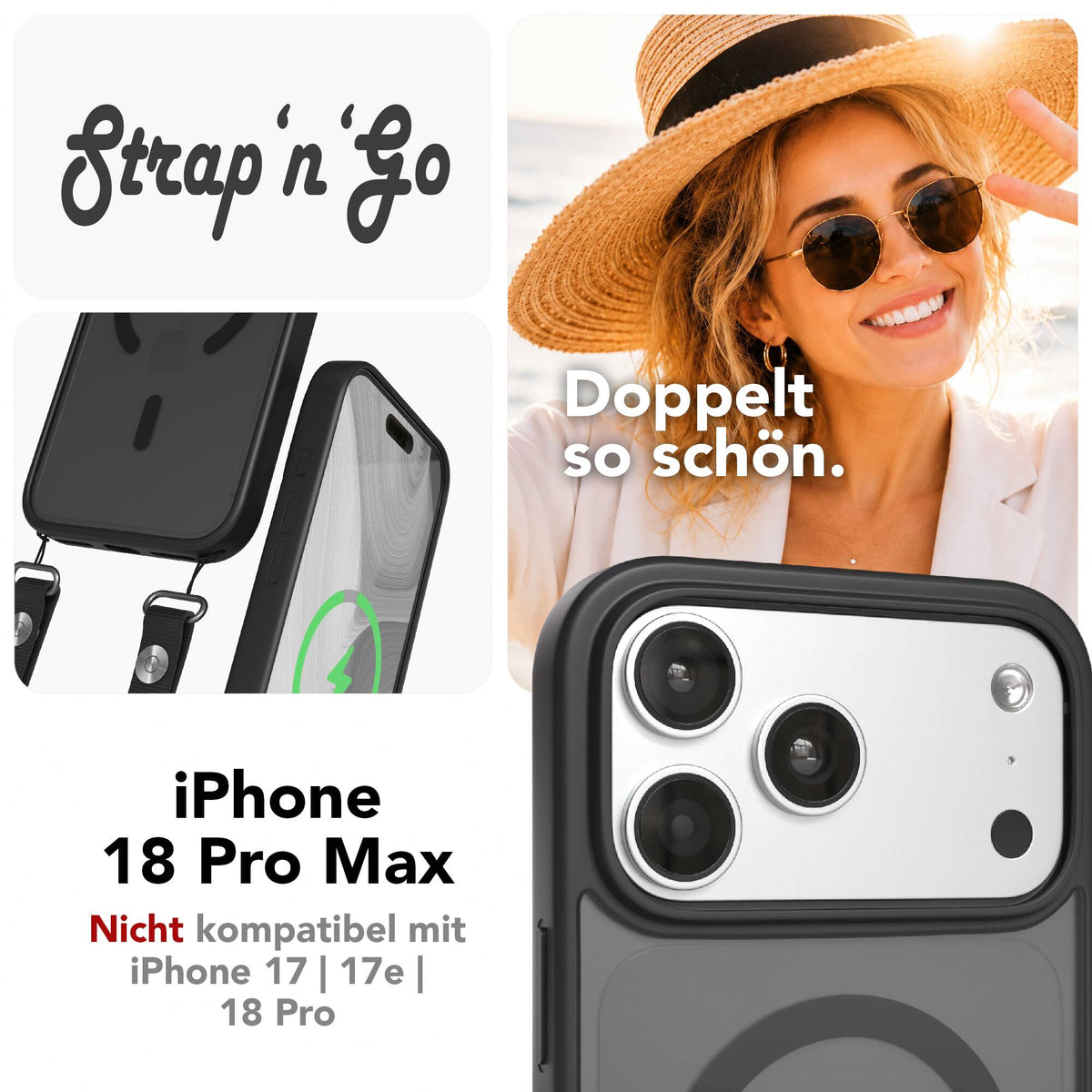 iPhone 18 Pro Max Outdoor Hülle mit MagSafe + magnetisches Band