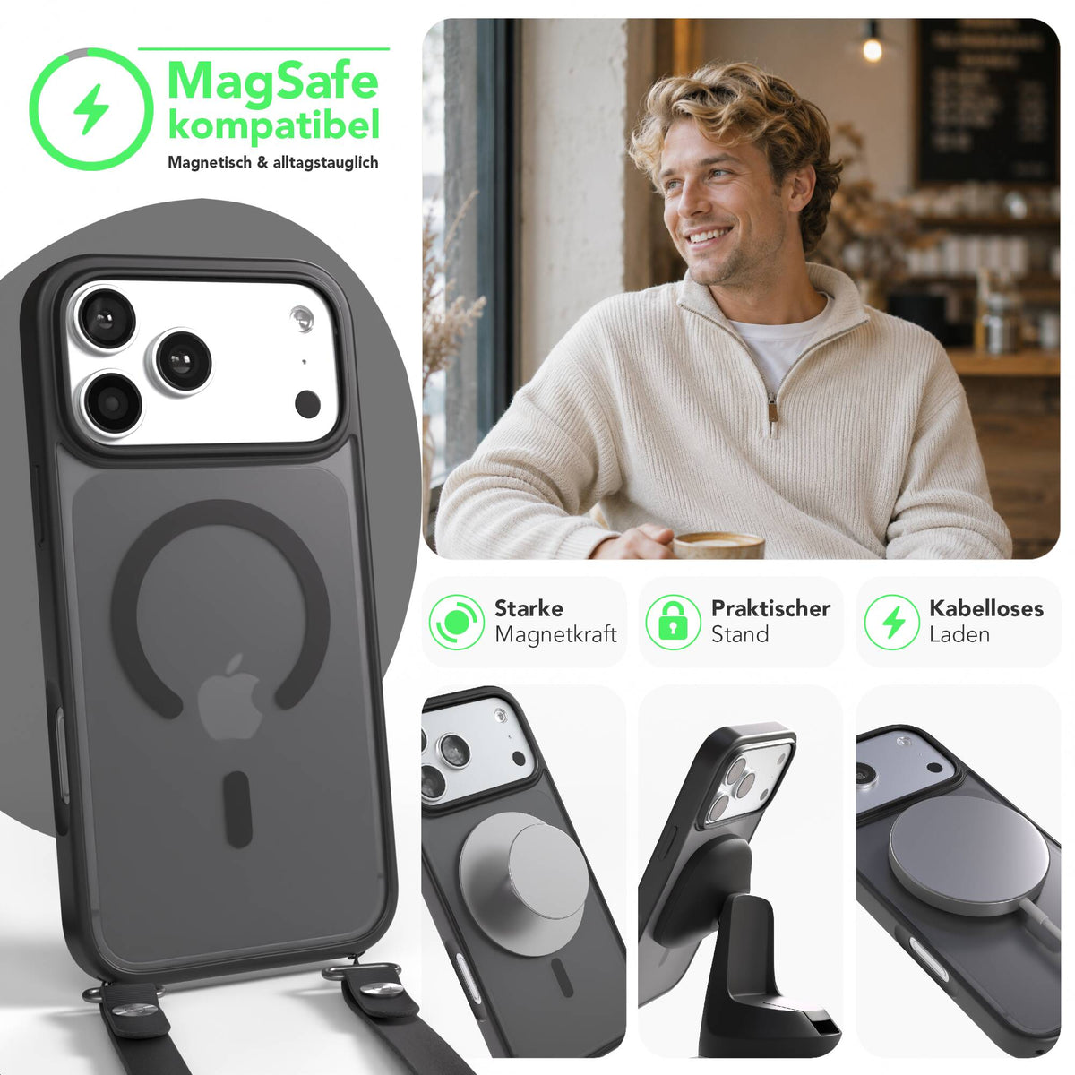 iPhone 18 Pro Max Outdoor Hülle mit MagSafe + magnetisches Band