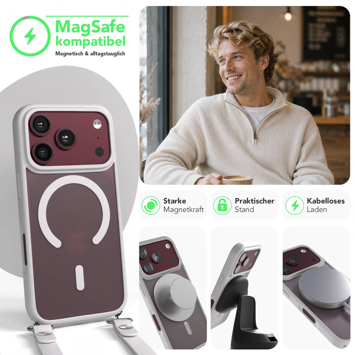 iPhone 18 Pro Outdoor Hülle mit MagSafe + magnetisches Band