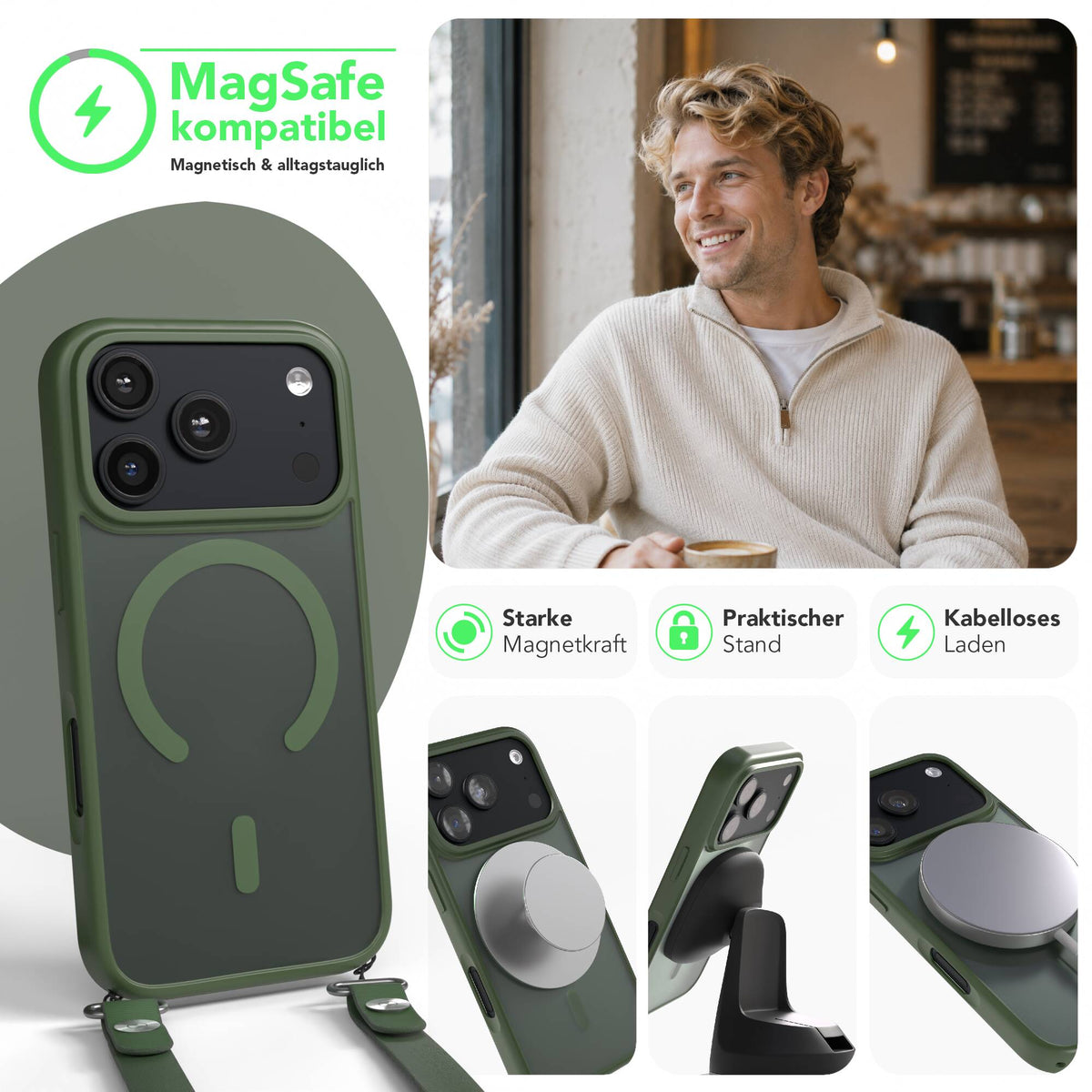 iPhone 18 Pro Outdoor Hülle mit MagSafe + magnetisches Band