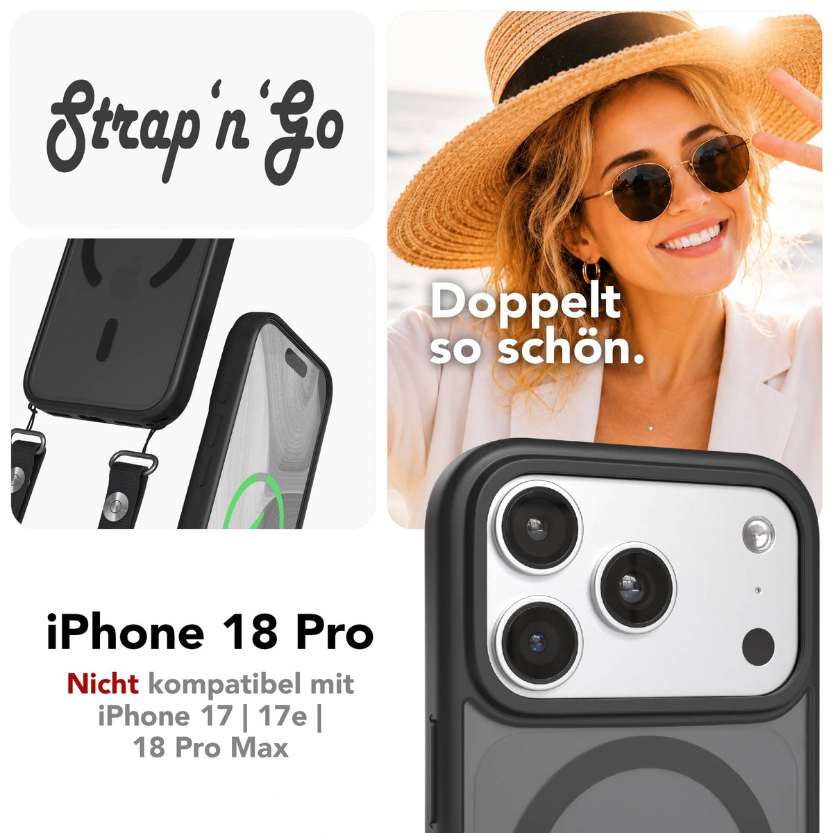 iPhone 18 Pro Outdoor Hülle mit MagSafe + magnetisches Band