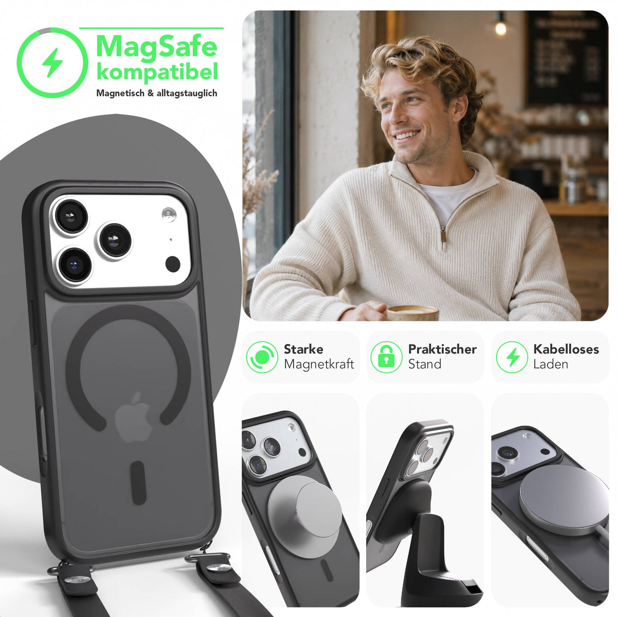 iPhone 18 Pro Outdoor Hülle mit MagSafe + magnetisches Band