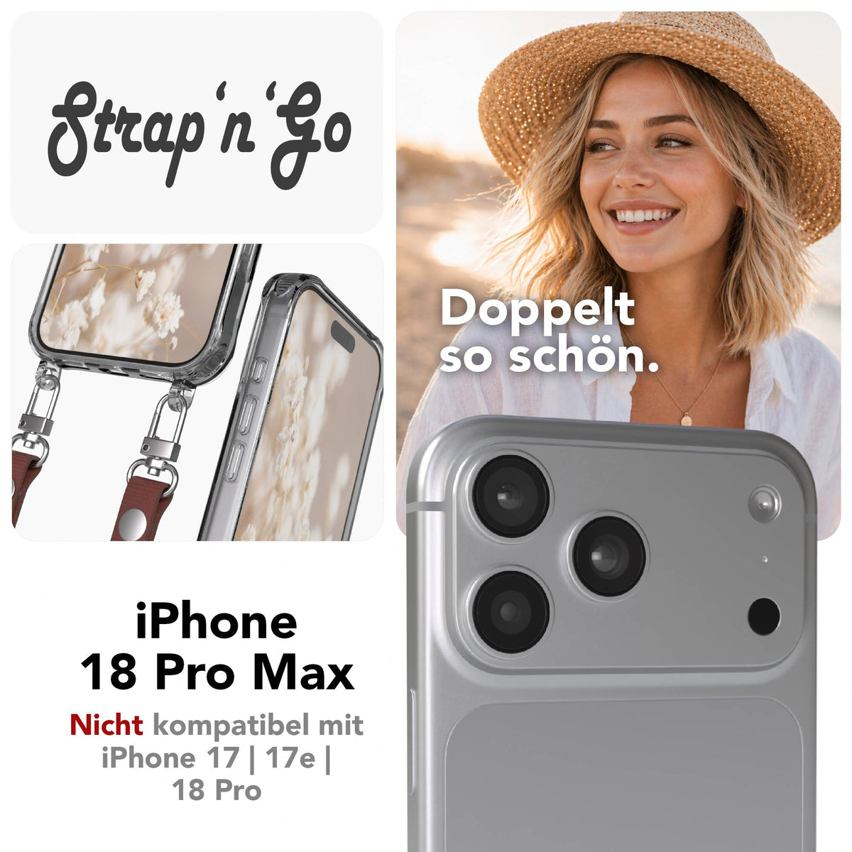 iPhone 18 Pro Max Hülle + magnetisches Band