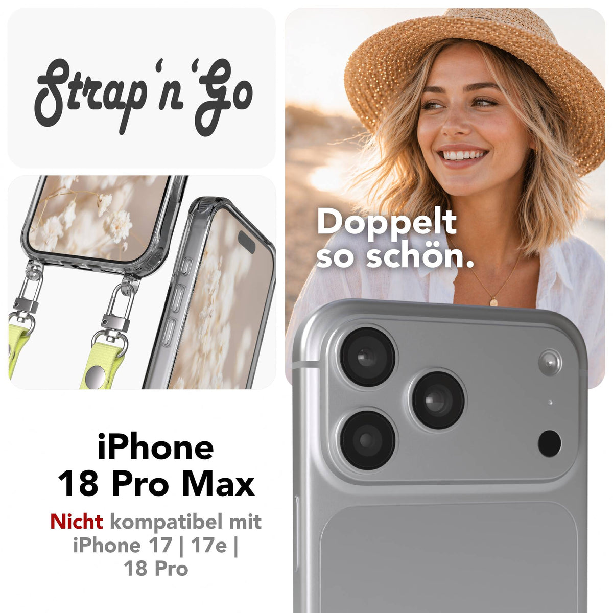iPhone 18 Pro Max Hülle + magnetisches Band