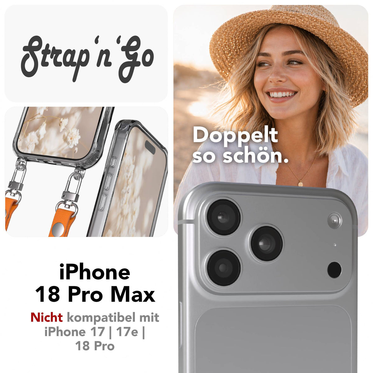 iPhone 18 Pro Max Hülle + magnetisches Band
