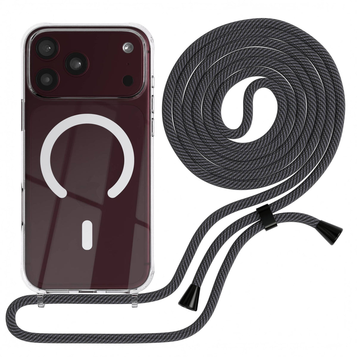 iPhone 18 Pro Max transparente Hülle + Kordel mit MagSafe