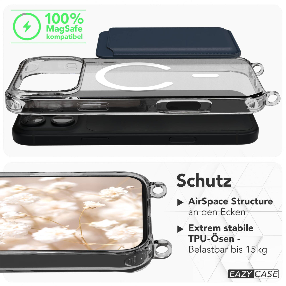 iPhone 18 Pro Max transparente Hülle + Kordel mit MagSafe