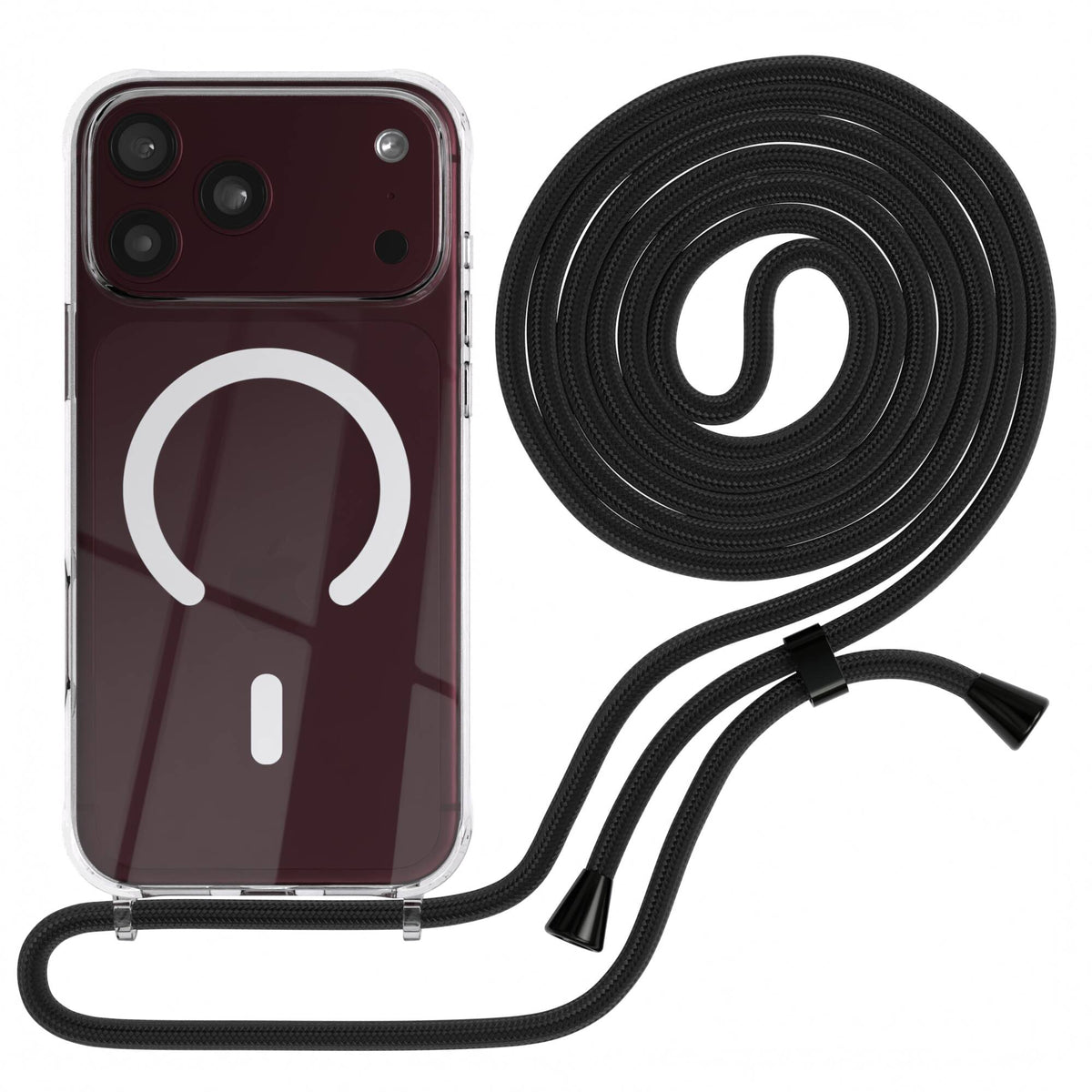 iPhone 18 Pro Max transparente Hülle + Kordel mit MagSafe