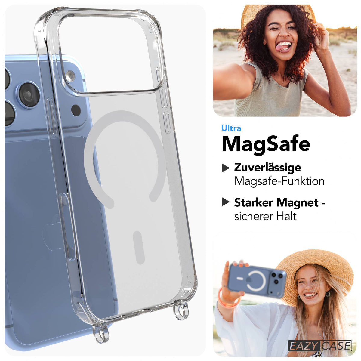iPhone 18 Pro Max transparente Hülle + Kordel mit MagSafe