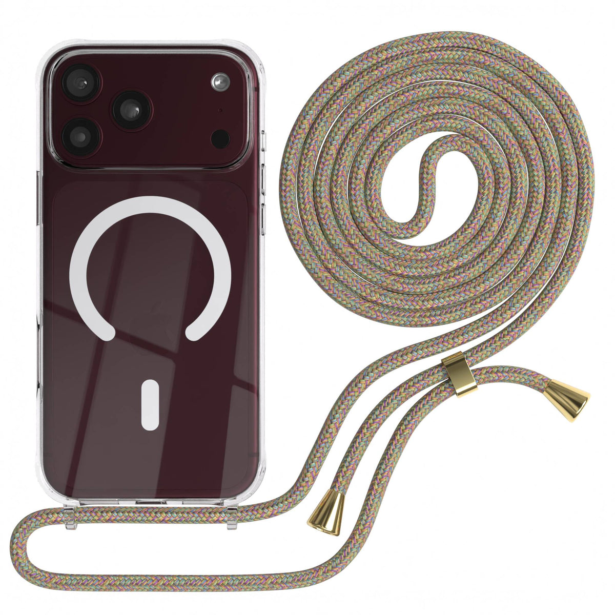 iPhone 18 Pro Max transparente Hülle + Kordel mit MagSafe