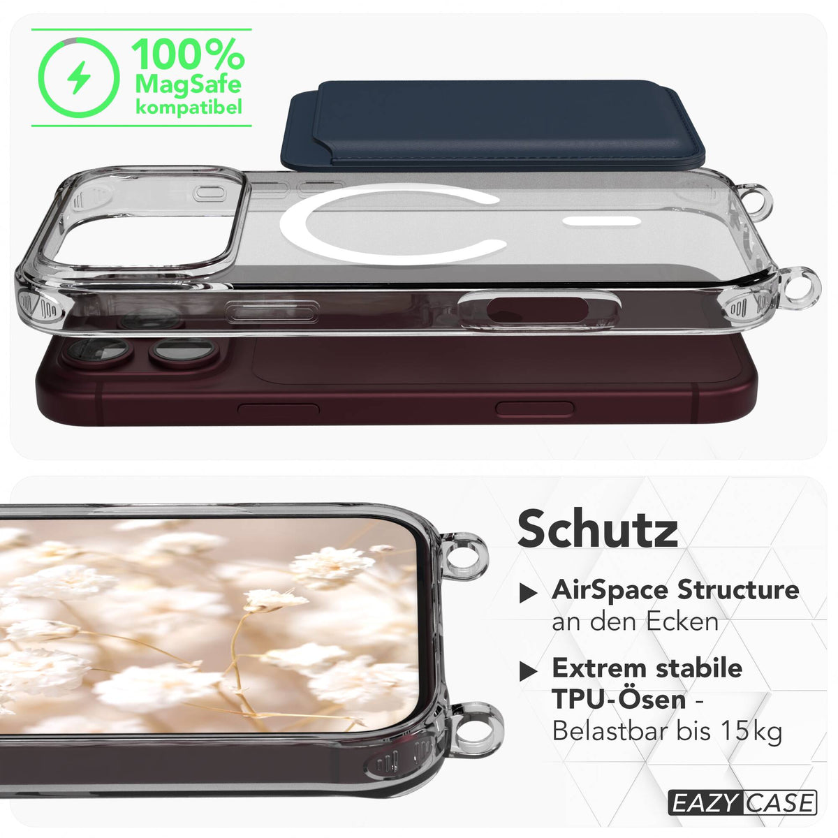 iPhone 18 Pro Max transparente Hülle + Kordel mit MagSafe