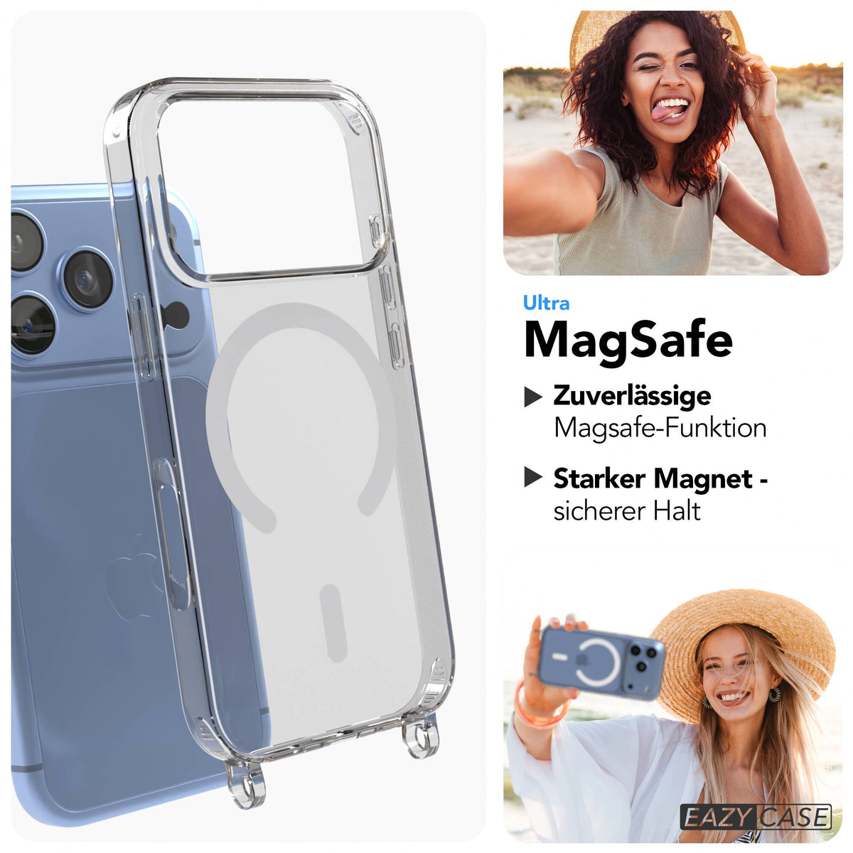 iPhone 18 Pro transparente Hülle + Kordel mit MagSafe