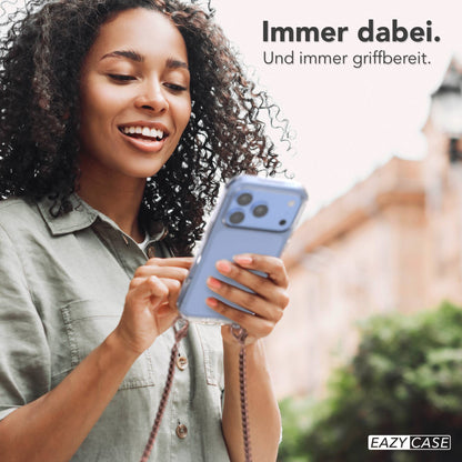 iPhone 18 Pro Hülle mit Metallkette + Schwarze Kordel