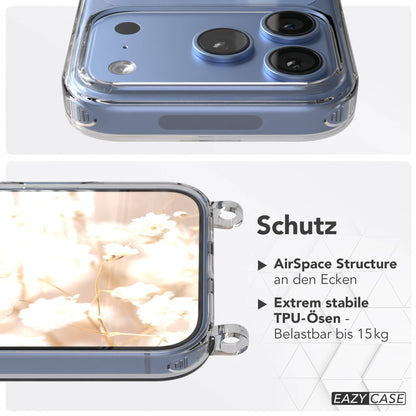 iPhone 18 Pro Hülle mit Metallkette + Schwarze Kordel