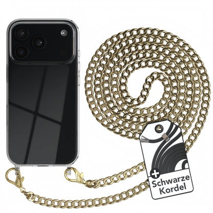 iPhone 18 Pro Hülle mit Metallkette + Schwarze Kordel
