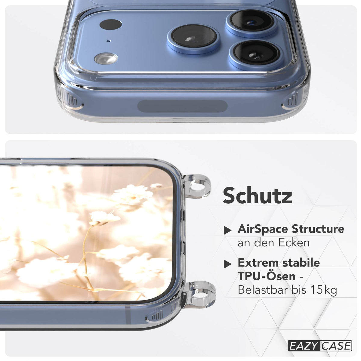 iPhone 18 Pro transparente Hülle + Kordel