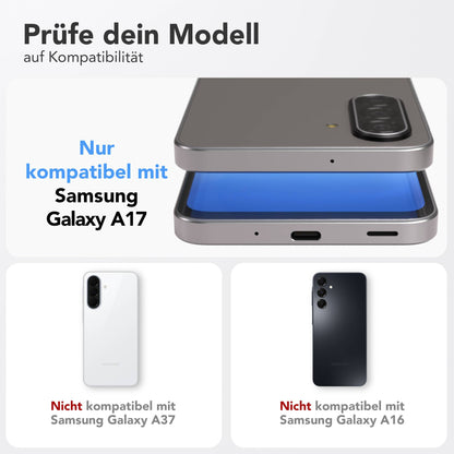 Samsung Galaxy A17 Schutzfolie 2er Set mit Installationsrahmen Displayschutz