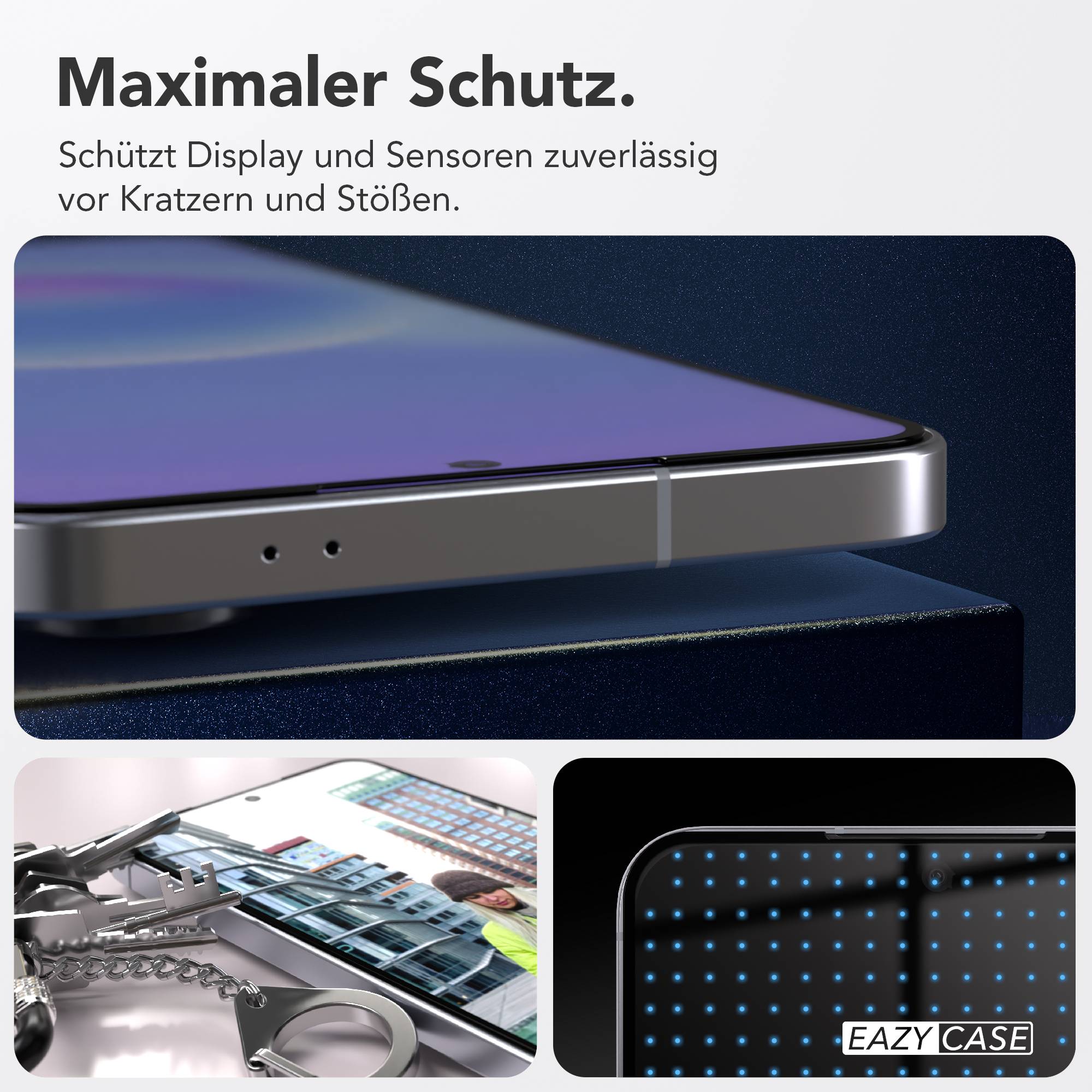 Samsung Galaxy A57 Schutzfolie Set mit Installationsrahmen und Kameraschutz