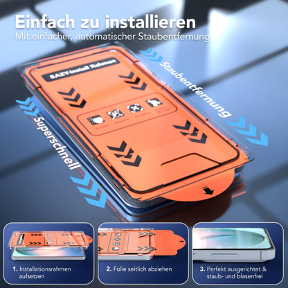 Samsung Galaxy S26 Plus Schutzfolie Set mit Installationsrahmen Glasfolie