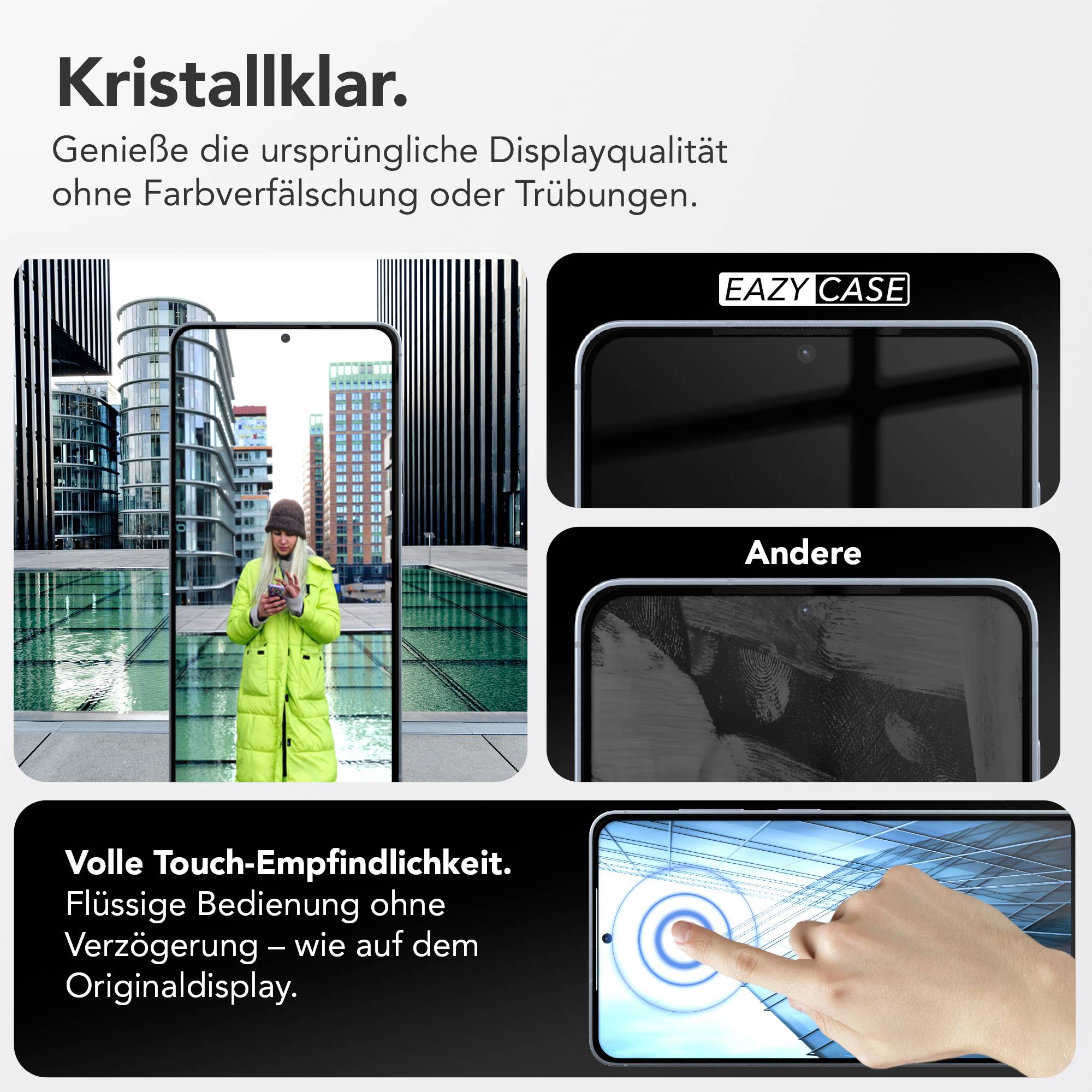 Samsung Galaxy S26 Plus Schutzfolie Set mit Installationsrahmen Glasfolie