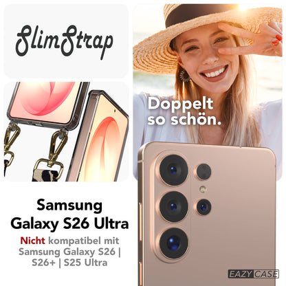 Samsung Galaxy S26 Ultra transparente Schutzhülle mit Befestigungsösen für Handyketten