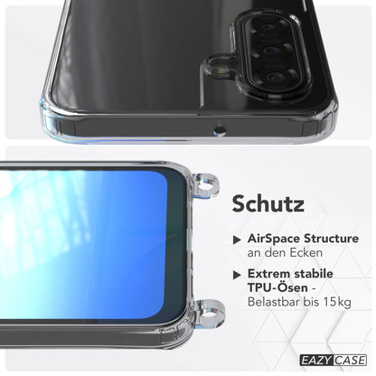Samsung Galaxy A17 Handyhülle mit Befestigungsösen für Handyketten transparent