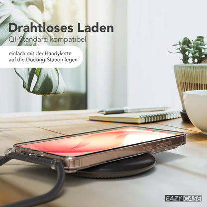 Samsung Galaxy S26 Ultra durchsichtige Schutzhülle mit Handyketten Ösen und MagSafe Ring