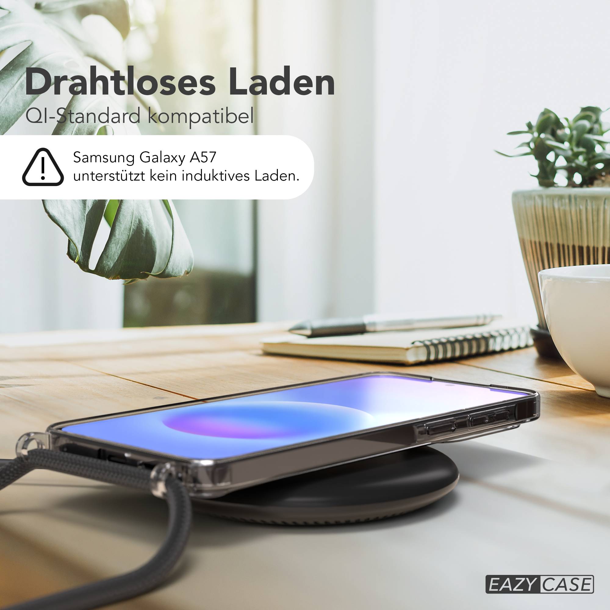 Samsung Galaxy A57 transparente Schutzhülle mit MagSafe und Befestigungsösen für Handyketten