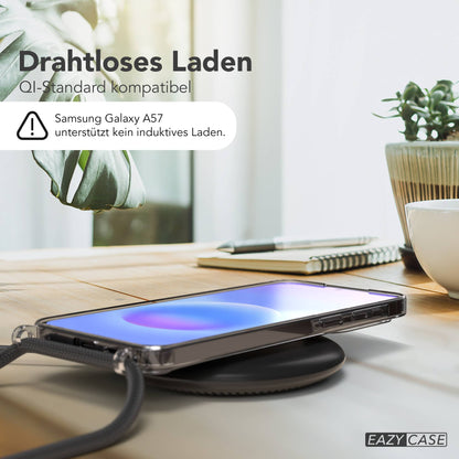 Samsung Galaxy A57 transparente Schutzhülle mit MagSafe und Befestigungsösen für Handyketten