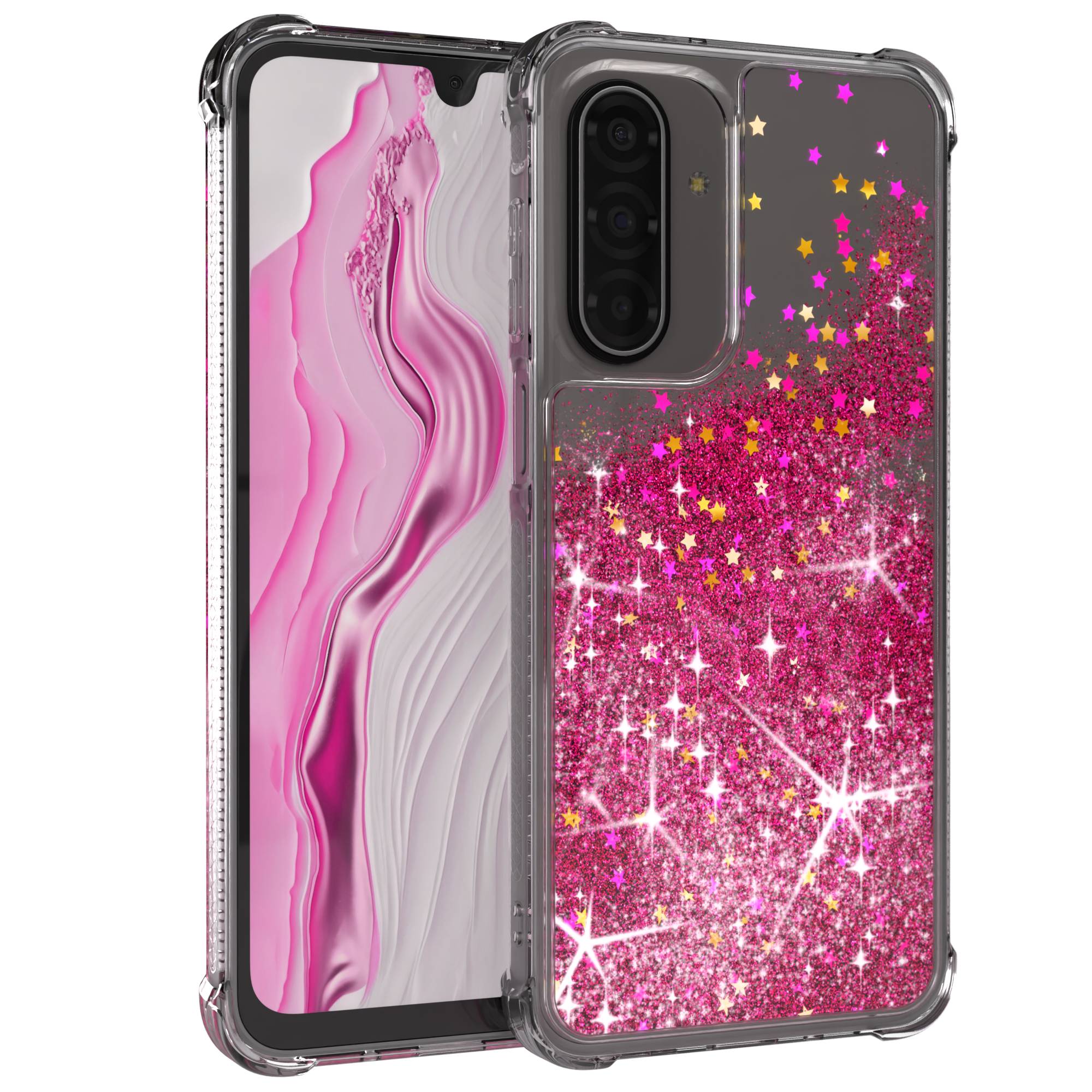 Samsung Galaxy A17 Glitzerhülle mit beweglichem Glitzereffekt und Kameraschutz 